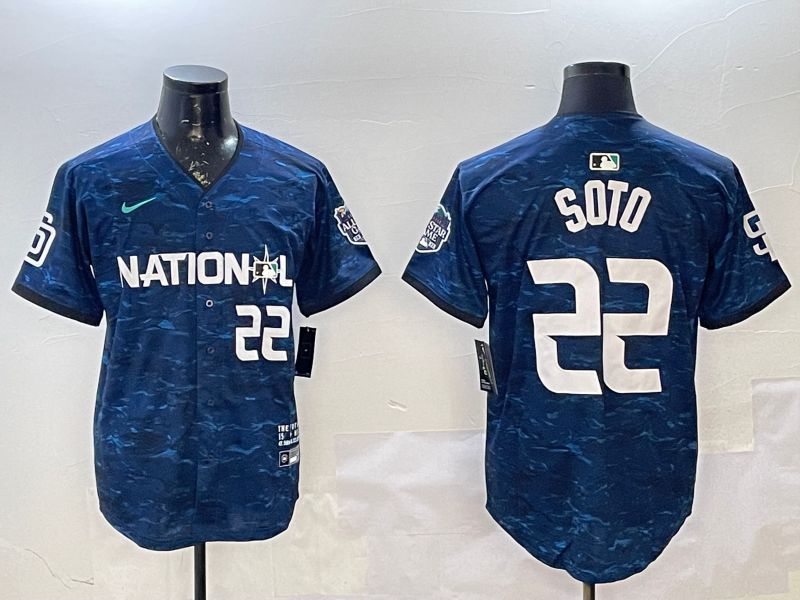 Men San Diego Padres #22 Soto Blue All star 2025 Nike MLB Jersey style 1->san diego padres->MLB Jersey